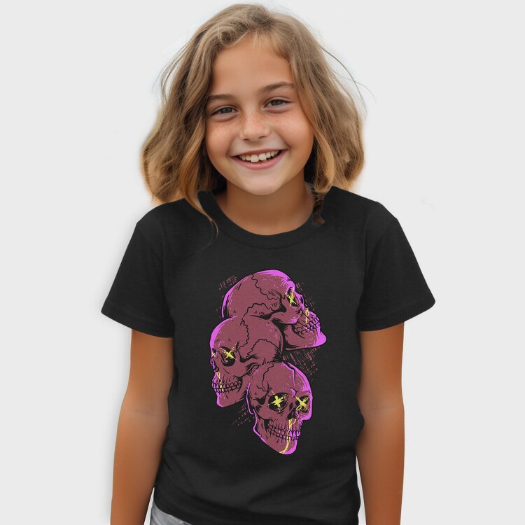 Skull Neon Scream, Tricou Copii