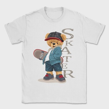 Skateboarding Teddy, Tricou Barbati (Unisex)