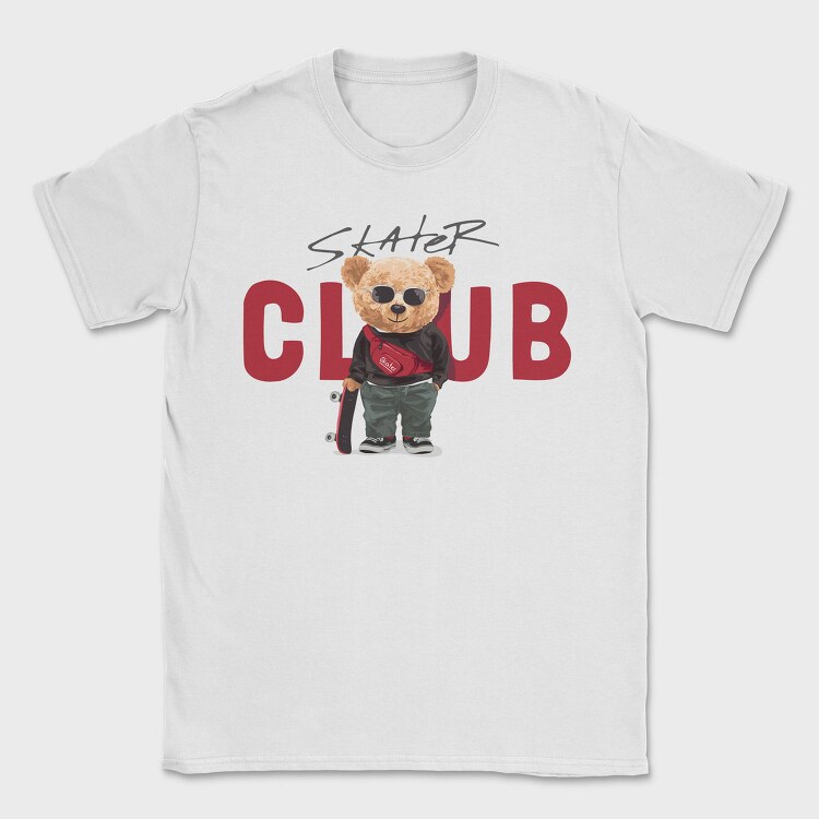 Skater Club Bear, Tricou Barbati (Unisex)