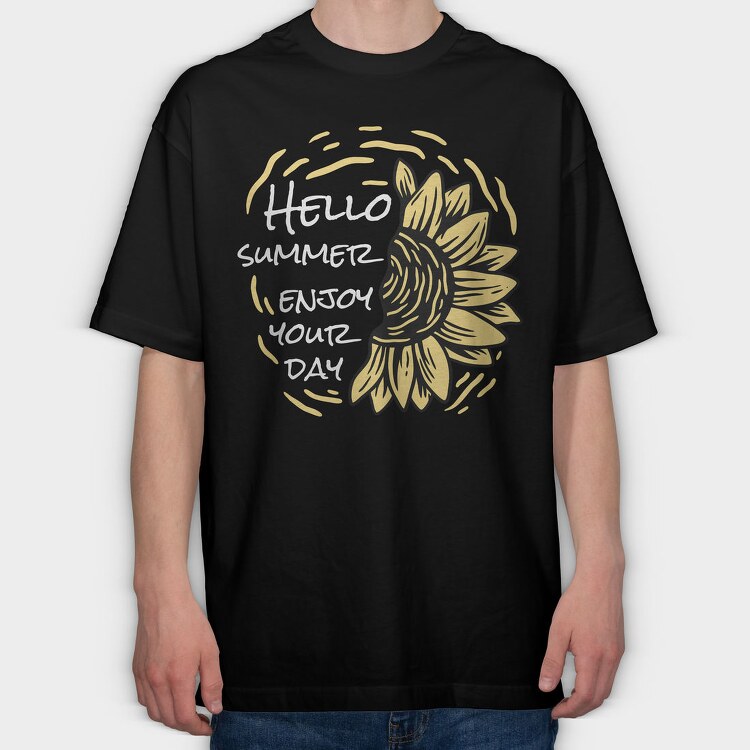 Sunflower Breeze, Tricou Oversize Barbati (Unisex)