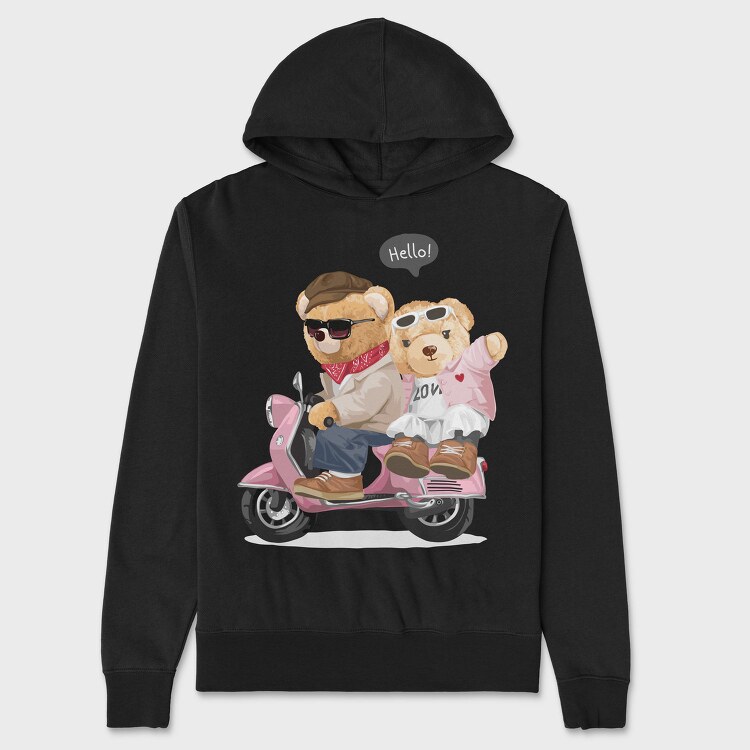 Teddy Hello Ride, Hanorac Oversize Barbati (Unisex)