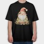 Christmas Gnome Wreath, Tricou Oversize Barbati (Unisex)