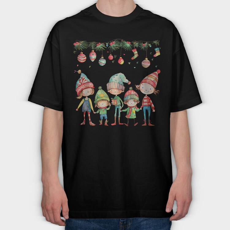 Christmas Kids Christmas, Tricou Oversize Barbati (Unisex)