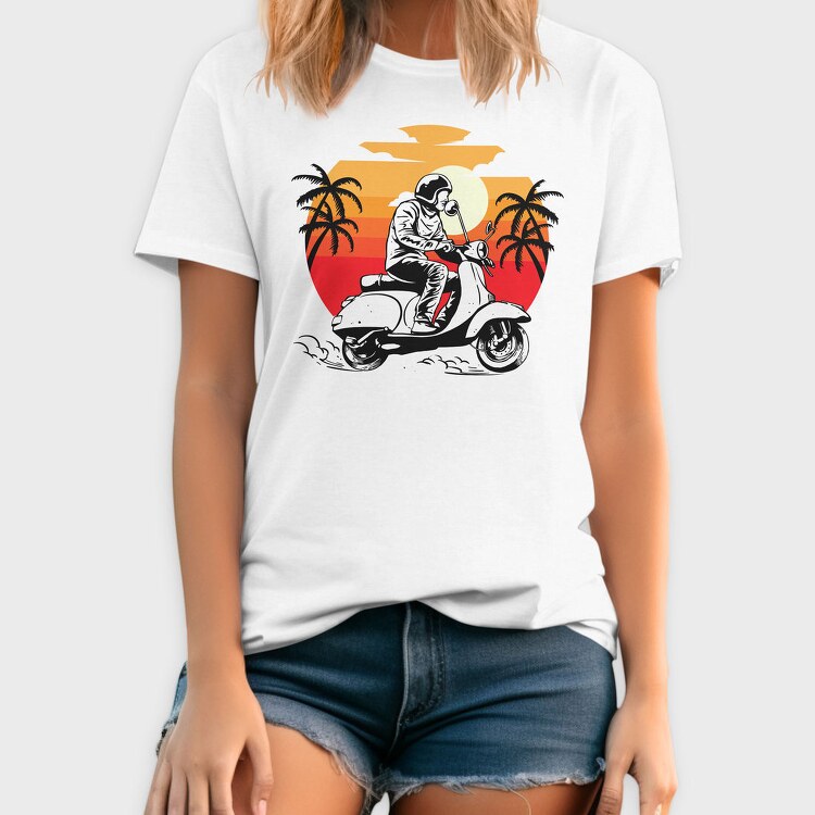 Sunset Scooter Ride, Tricou Barbati (Unisex)