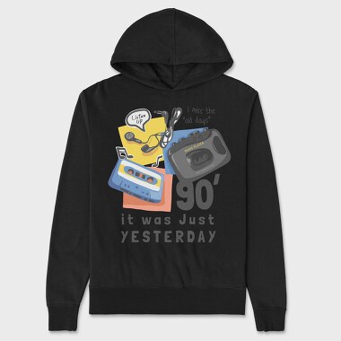 90S Cassette Nostalgia, Hanorac Oversize Barbati (Unisex)