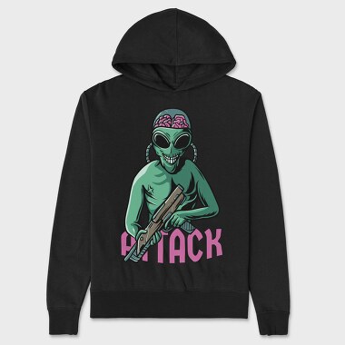 Alien Attack, Hanorac Oversize Barbati (Unisex)