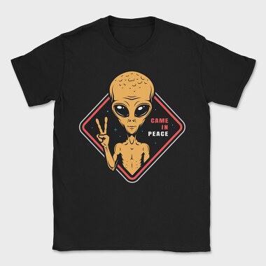 Alien Peace Sign, Tricou Barbati (Unisex)