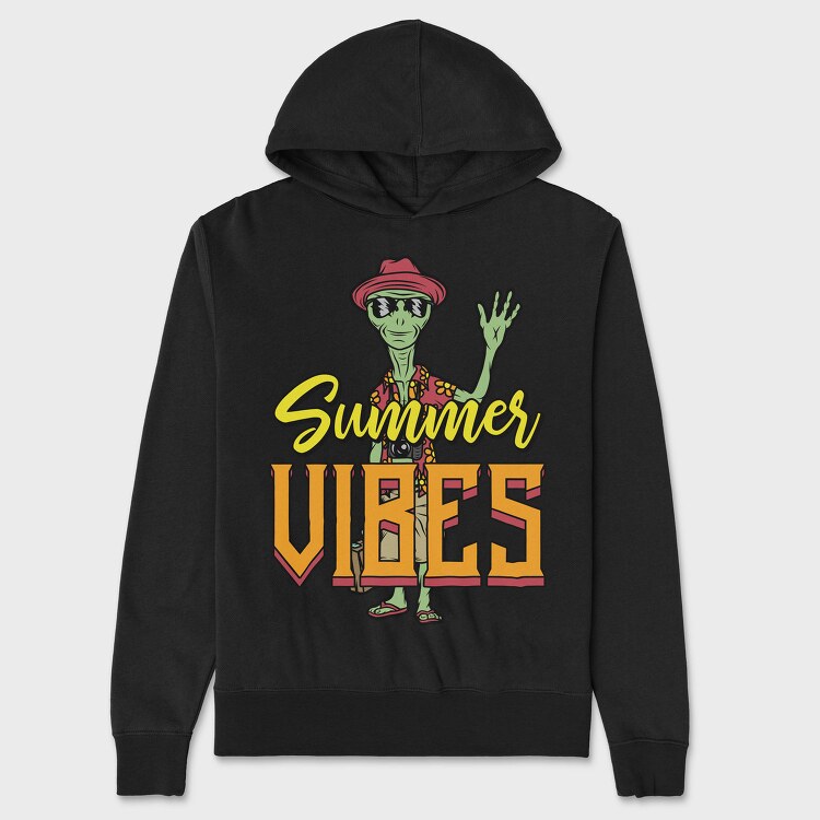 Alien Summer Vibes, Hanorac Oversize Barbati (Unisex)