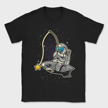 Astronaut Shark Space, Tricou Barbati (Unisex)