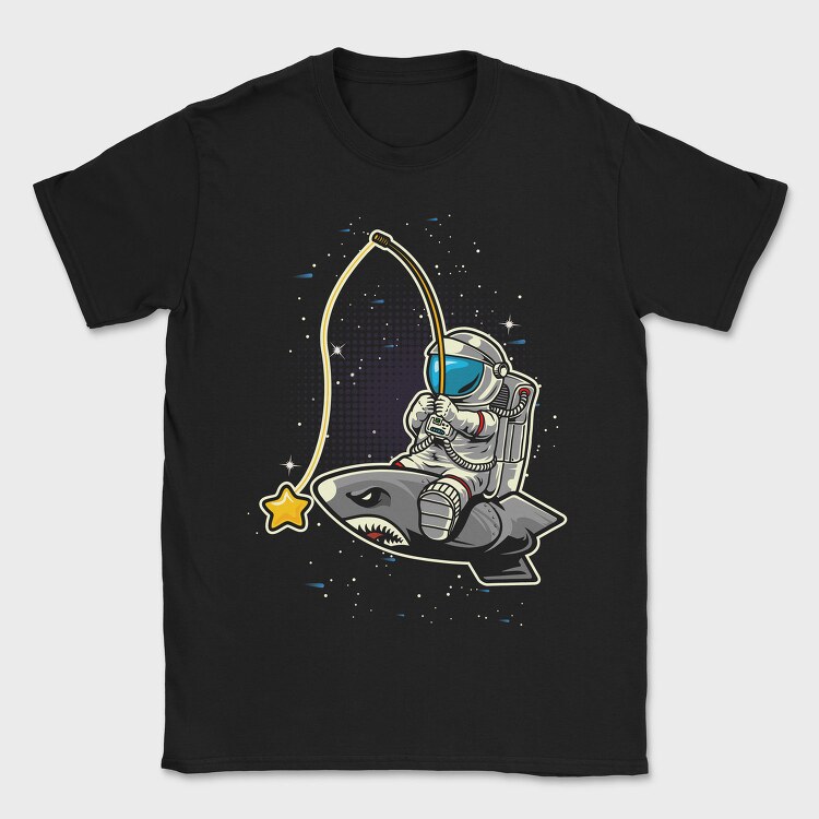 Astronaut Shark Space, Tricou Barbati (Unisex)