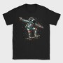 Astronaut Skateboarding, Tricou Barbati (Unisex)