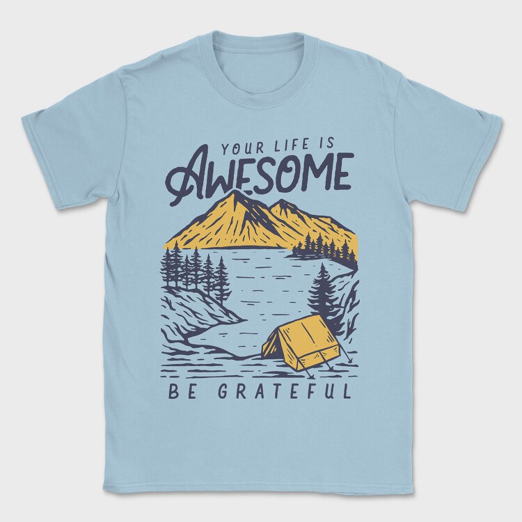 Awesome Camping Vibes, Tricou Barbati (Unisex)