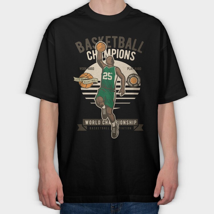 Basketball Champs 1988, Tricou Oversize Barbati (Unisex)