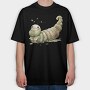 Christmas Moon Wreath, Tricou Oversize Barbati (Unisex)
