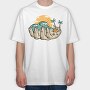Beach Hand Tent, Tricou Oversize Barbati (Unisex)