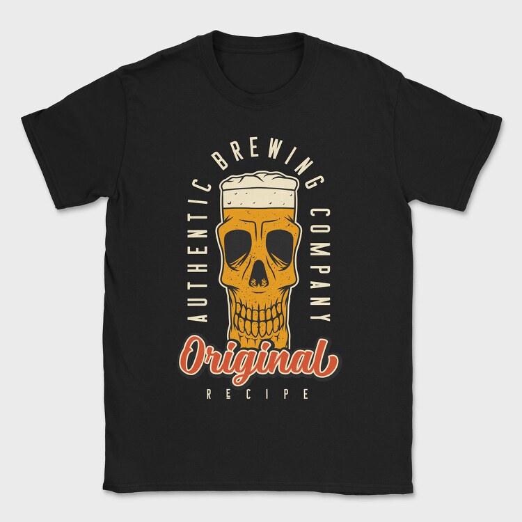 Beer Skull Original, Tricou Barbati (Unisex)