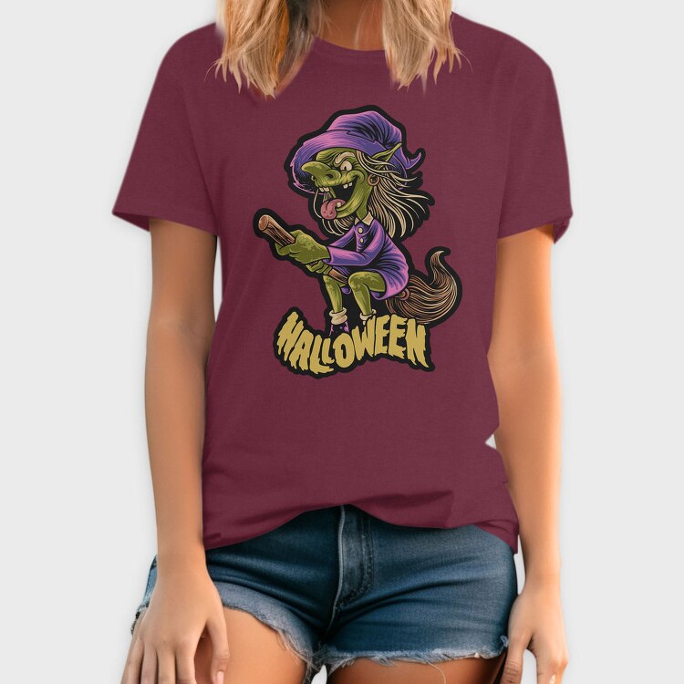 Halloween Witch Broom, Tricou Barbati (Unisex)