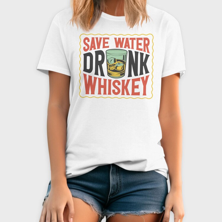 Save Water Drink Whiskey, Tricou Barbati (Unisex)