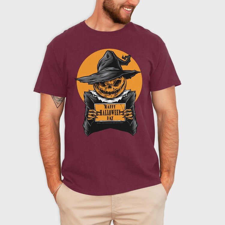 Halloween Witch Skull, Tricou Barbati (Unisex)