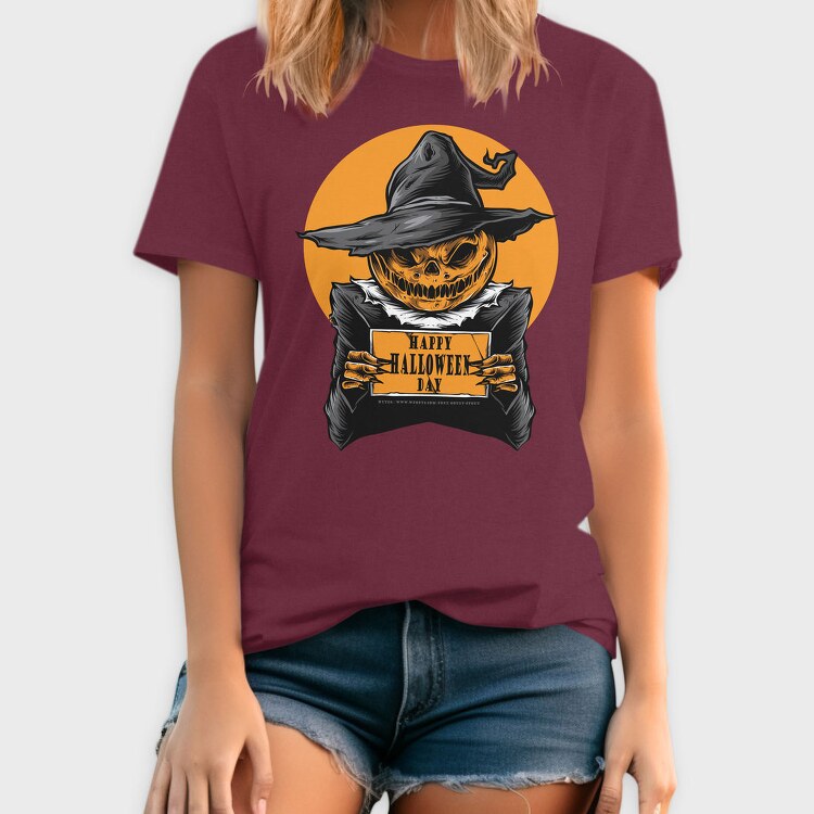 Halloween Witch Skull, Tricou Barbati (Unisex)