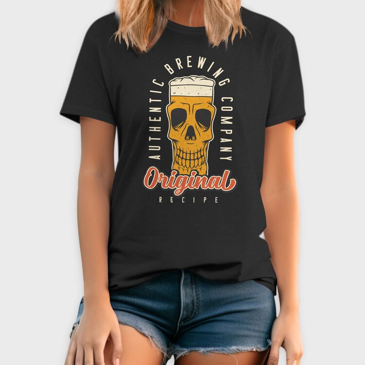 Beer Skull Original, Tricou Barbati (Unisex)