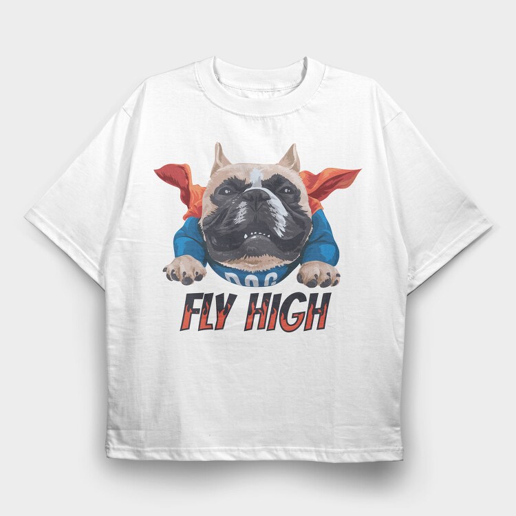 Bulldog Superfly, Tricou Oversize Barbati (Unisex)