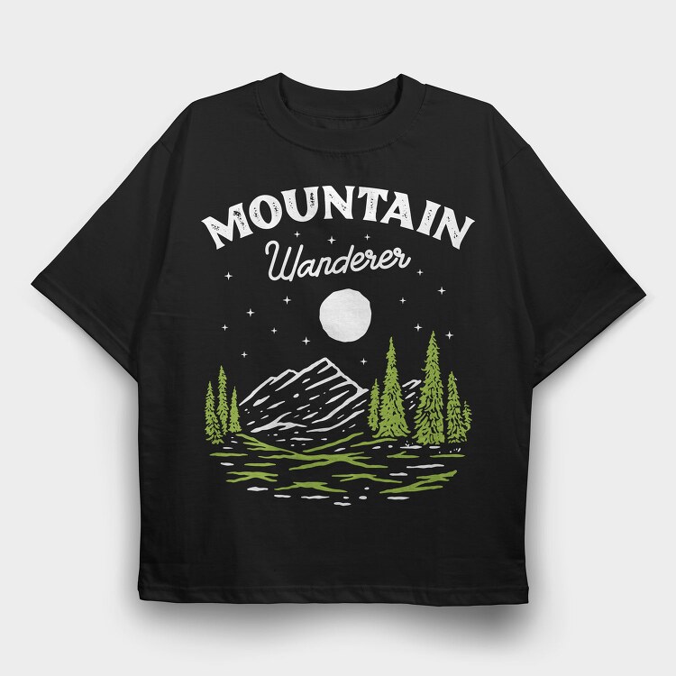 Pine Forest Stroll, Tricou Oversize Barbati (Unisex)