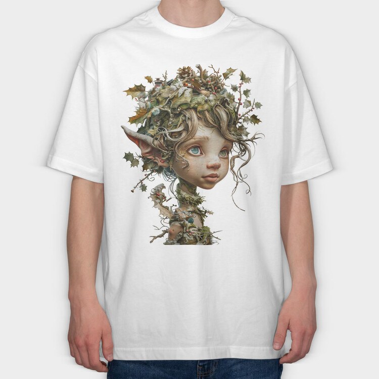 Christmas Holly Garden, Tricou Oversize Barbati (Unisex)