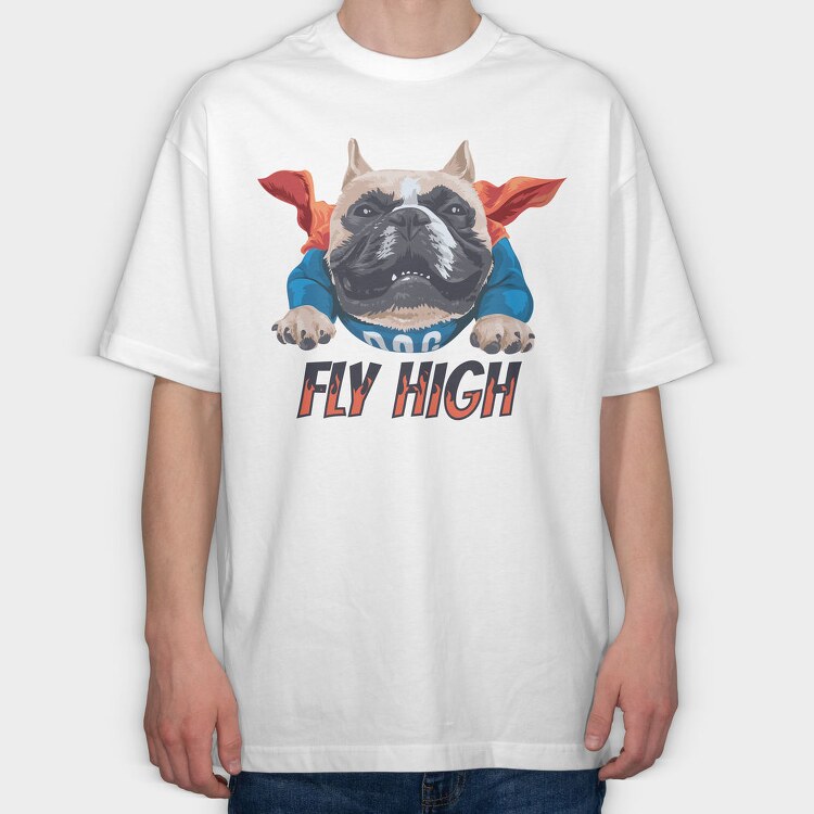 Bulldog Superfly, Tricou Oversize Barbati (Unisex)