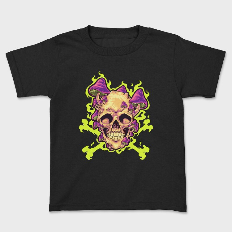 Psychedelic Skull Fungi, Tricou Copii