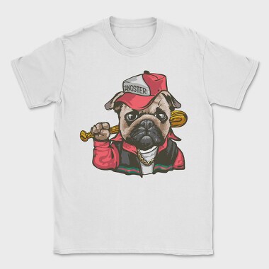 Pug Gangster Bone, Tricou Barbati (Unisex)