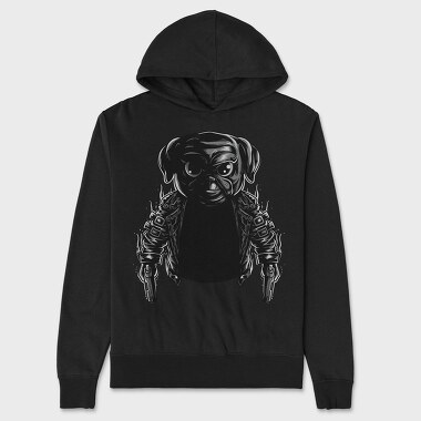 Pug Punk, Hanorac Oversize Barbati (Unisex)
