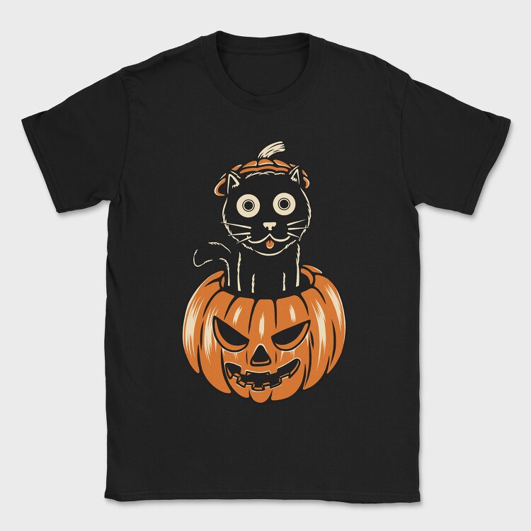 Pumpkin Kitty, Tricou Barbati (Unisex)