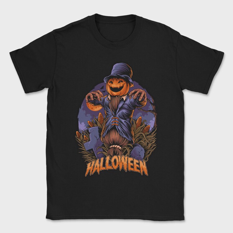 Pumpkin Scarecrow Halloween, Tricou Barbati (Unisex)
