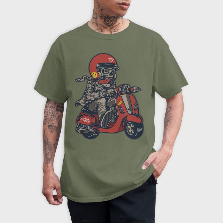 Scooter Never Die, Tricou Barbati (Unisex)