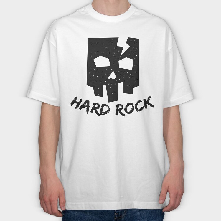 Hard Rock Skull, Tricou Oversize Barbati (Unisex)