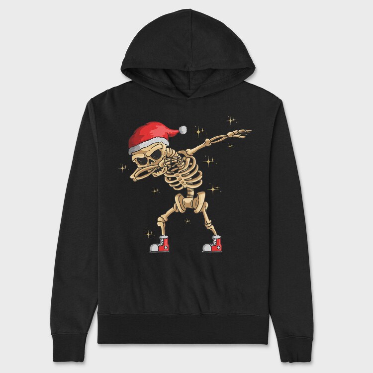 Skeleton Santa Dab, Hanorac Oversize Barbati (Unisex)