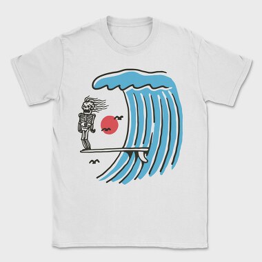 Skeleton Wave Ride, Tricou Barbati (Unisex)