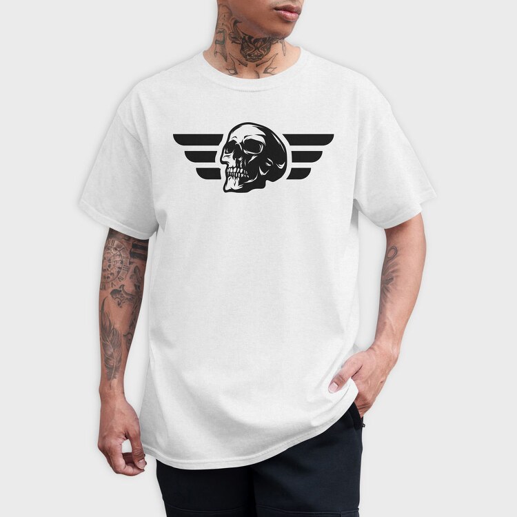 Skull Wings, Tricou Barbati (Unisex)