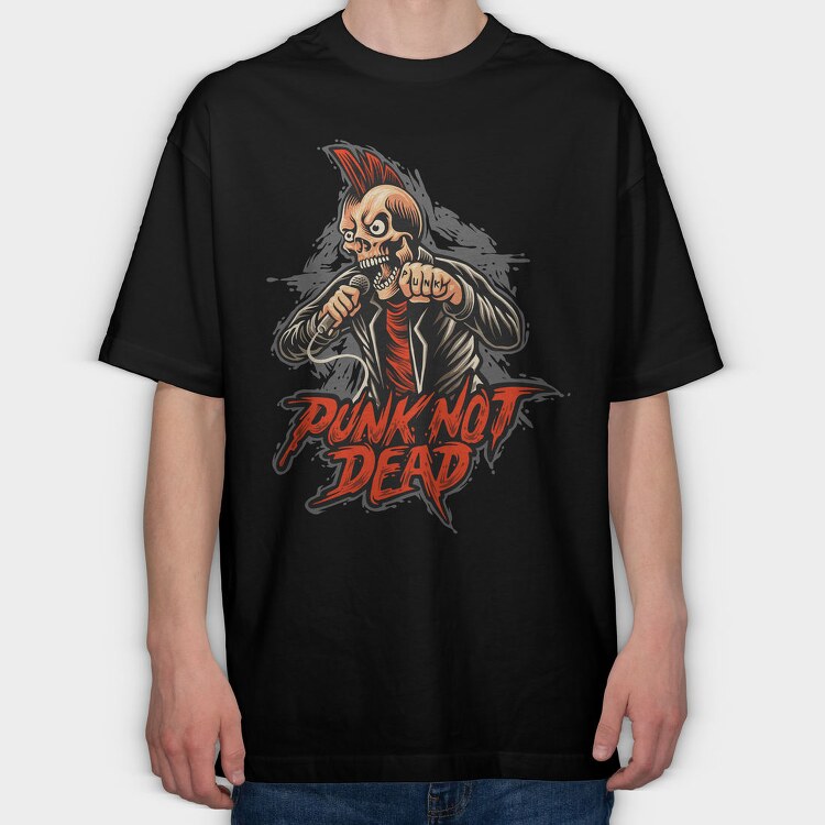 Punk Not Dead, Tricou Oversize Barbati (Unisex)