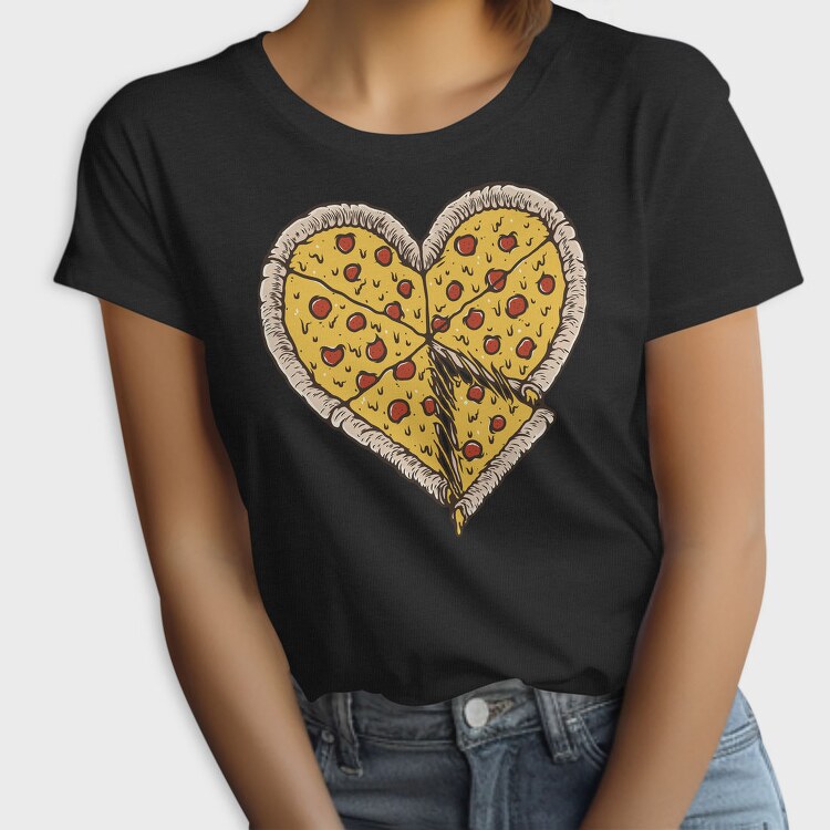 Heart Pizza Slice, Tricou Femei