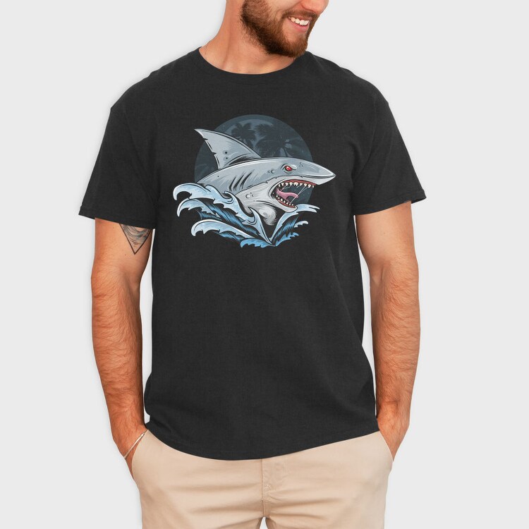 Shark Attack Splash 1, Tricou Barbati (Unisex)