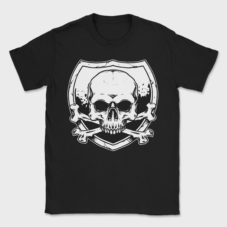 Skull Crossbones Shield, Tricou Barbati (Unisex)