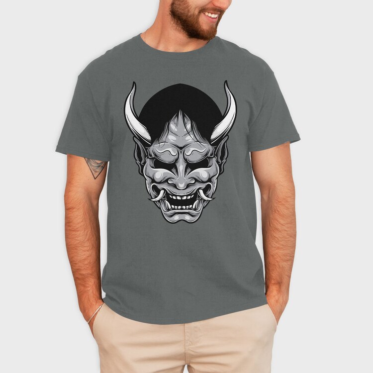 Demon Horns Grin, Tricou Barbati (Unisex)