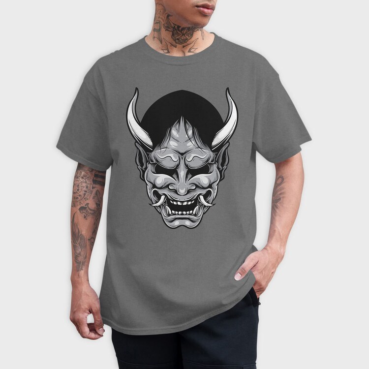 Demon Horns Grin, Tricou Barbati (Unisex)