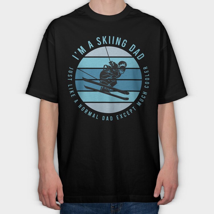 Ski Dad Cooler, Tricou Oversize Barbati (Unisex)