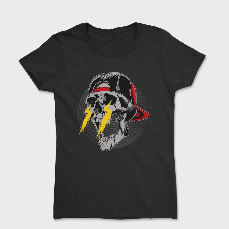 Skull Lightning Cap, Tricou Femei