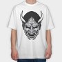 Demon Horns Grin, Tricou Oversize Barbati (Unisex)