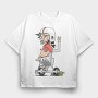 Skull Rider 1, Tricou Oversize Barbati (Unisex)