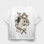 Skull Rope Brush, Tricou Oversize Barbati (Unisex)